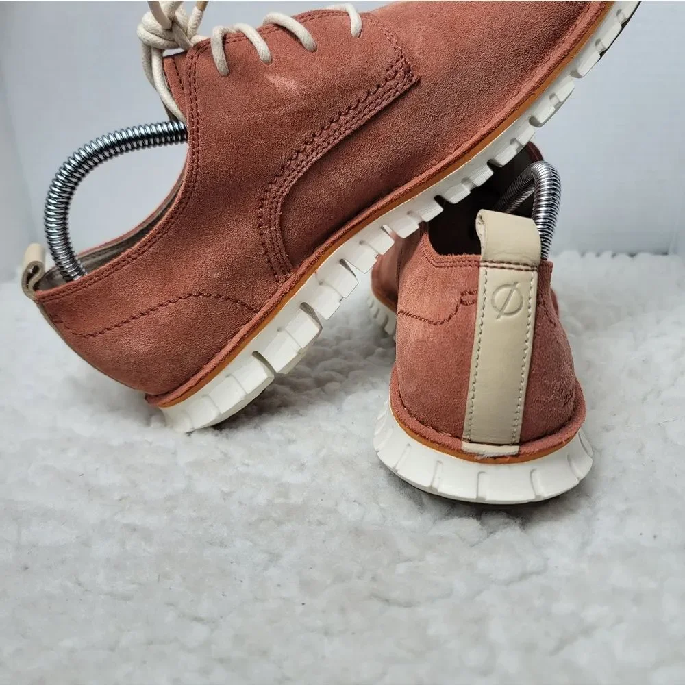 Cole Haan ZeroGrand Suede Oxford Shoes Men’s 9M Rust Brown Grand.OS Lace Up Up